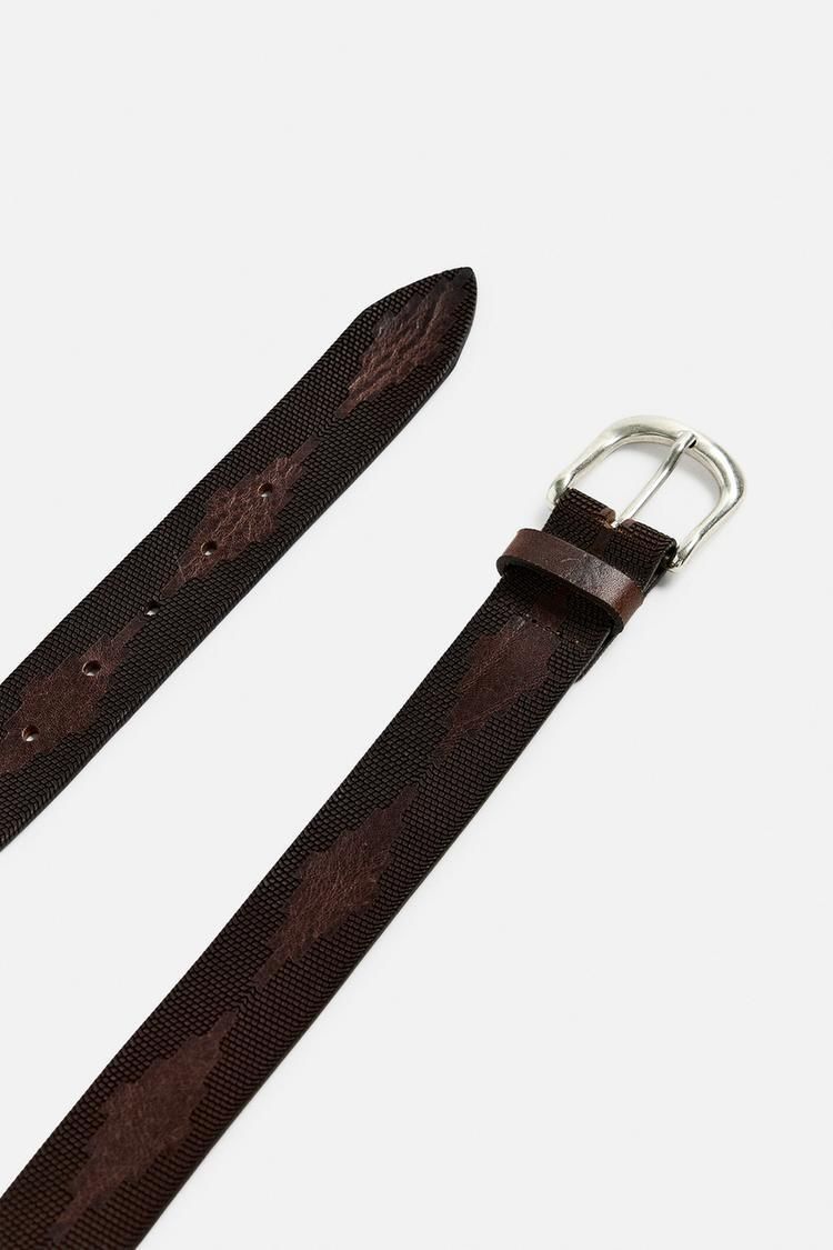 가죽 벨트 EMBOSSED LEATHER BELT 422574387