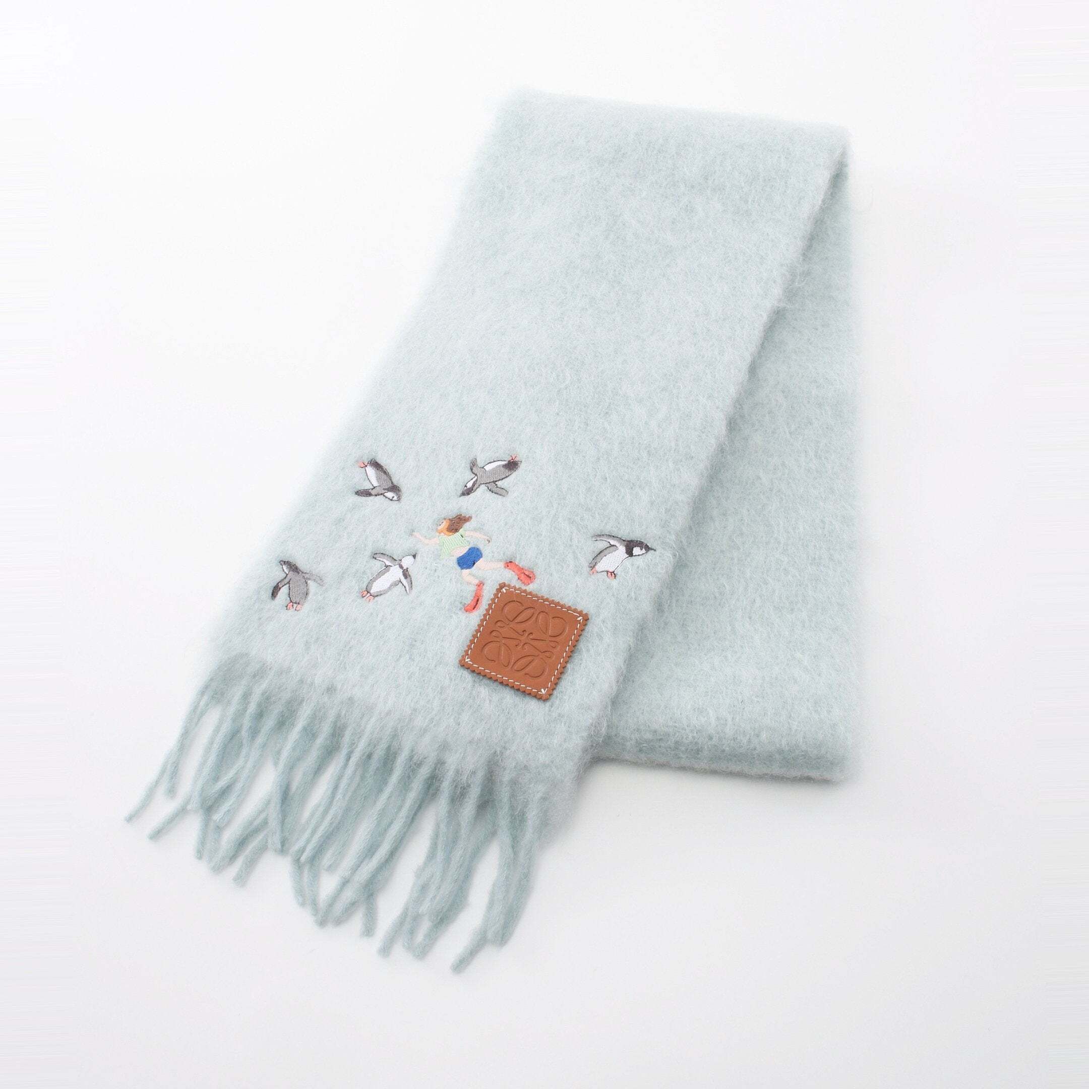 중고 여성,액세서리,스카프 숄 머플러 울 모헤어 멀티컬러 로에베  LOEWE × Suna Fujita        952310