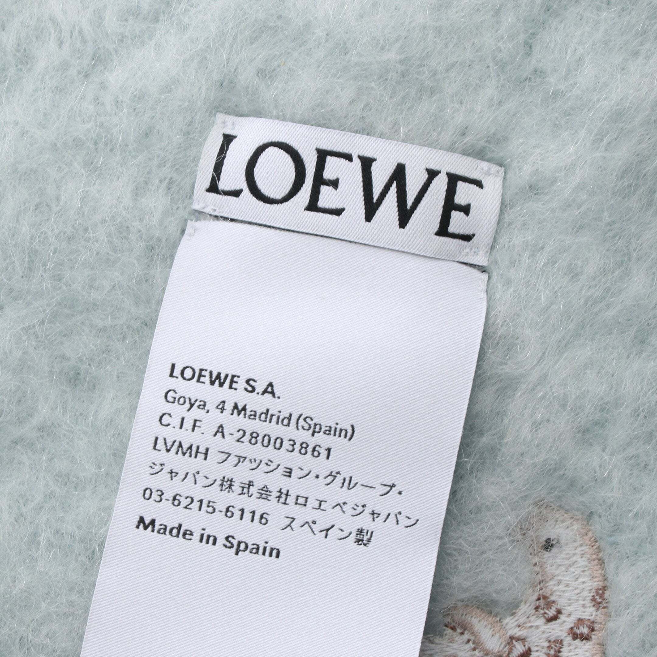 중고 여성,액세서리,스카프 숄 머플러 울 모헤어 멀티컬러 로에베  LOEWE × Suna Fujita        952310