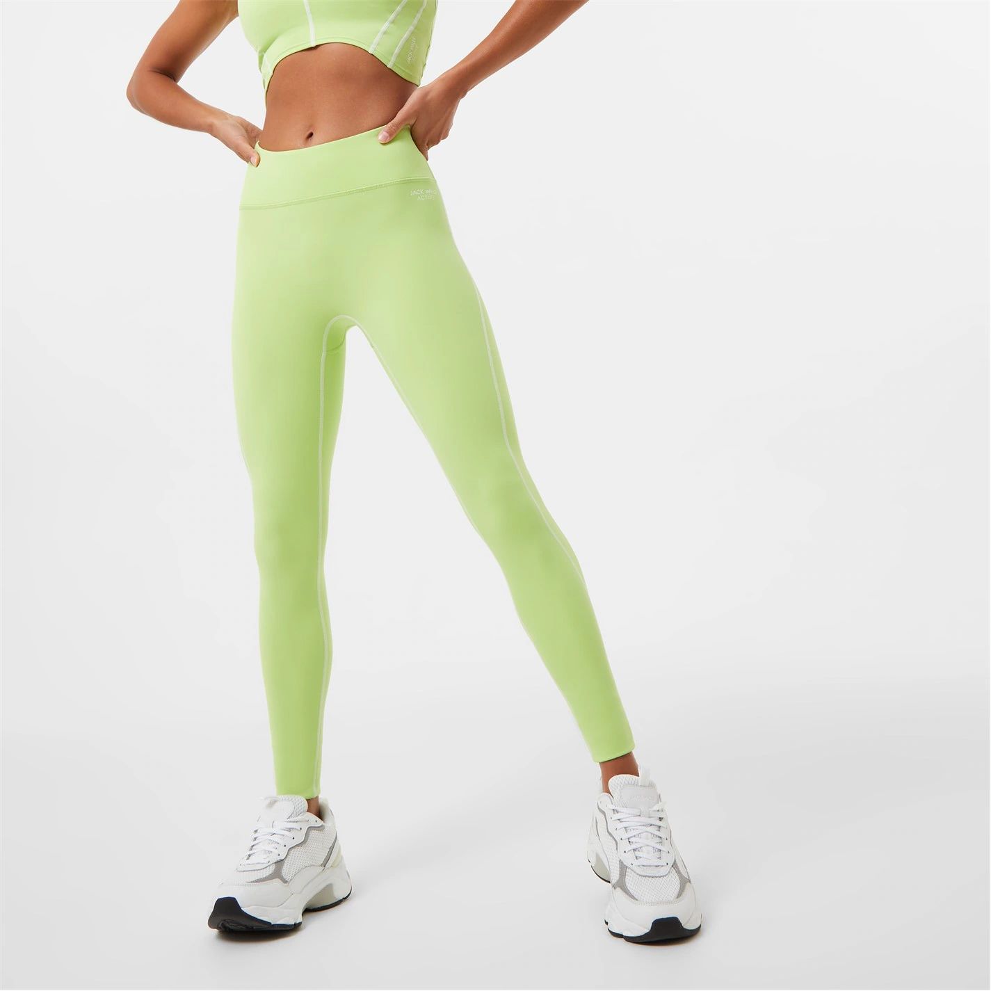 레깅스 그린 Dipped Waist Leg Leggings Sap Green 34176315