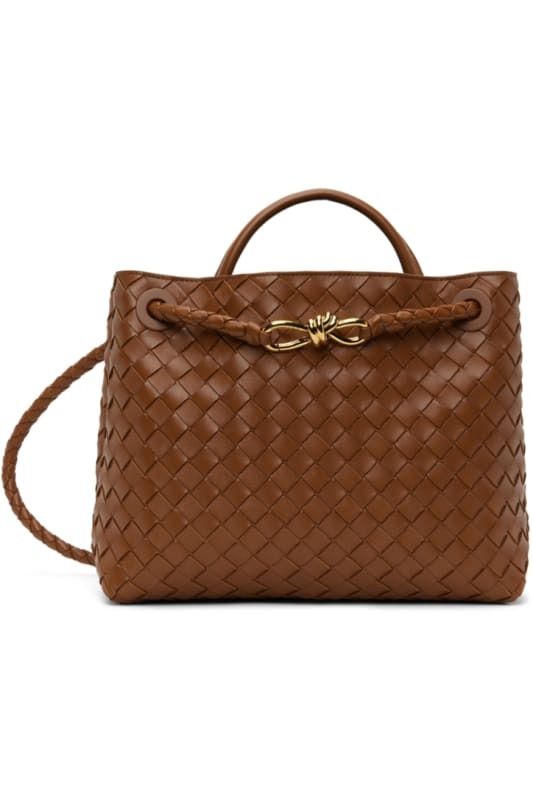 브라운 미디움 토트 Brown Medium Andiamo Tote 15644021