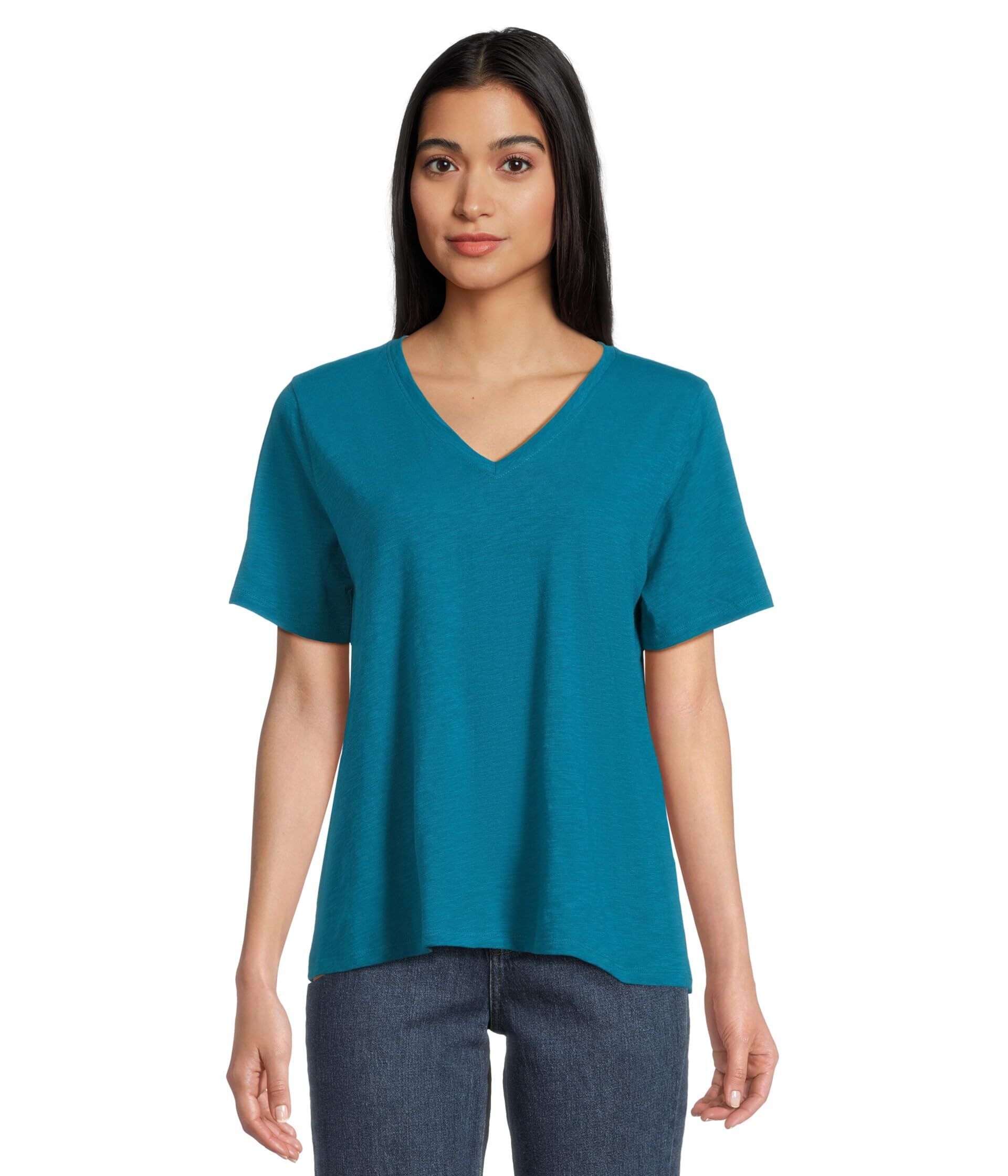 브이넥 숏 슬리브 티셔츠 V-Neck Short Sleeve Tee 10010738 23880