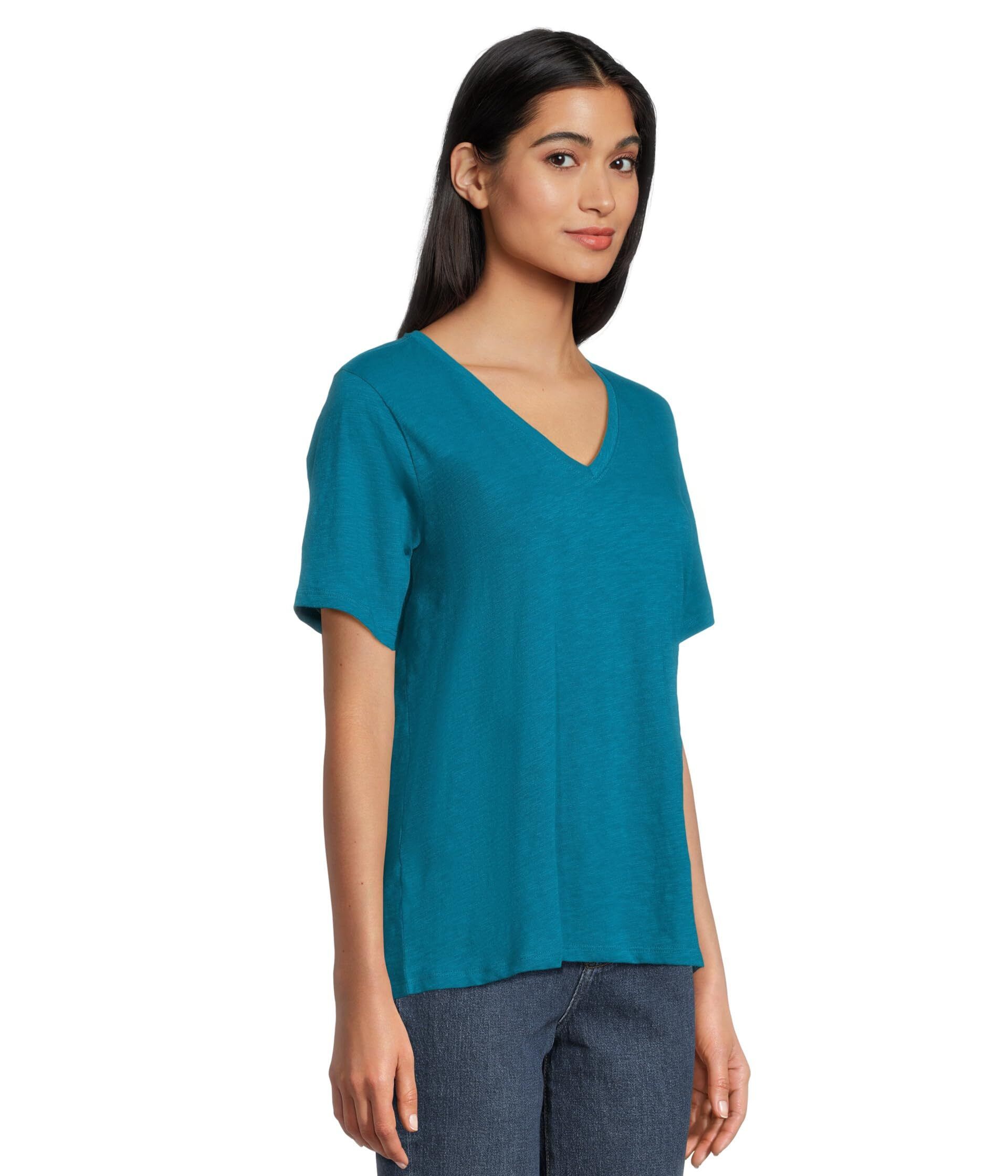 브이넥 숏 슬리브 티셔츠 V-Neck Short Sleeve Tee 10010738 23880