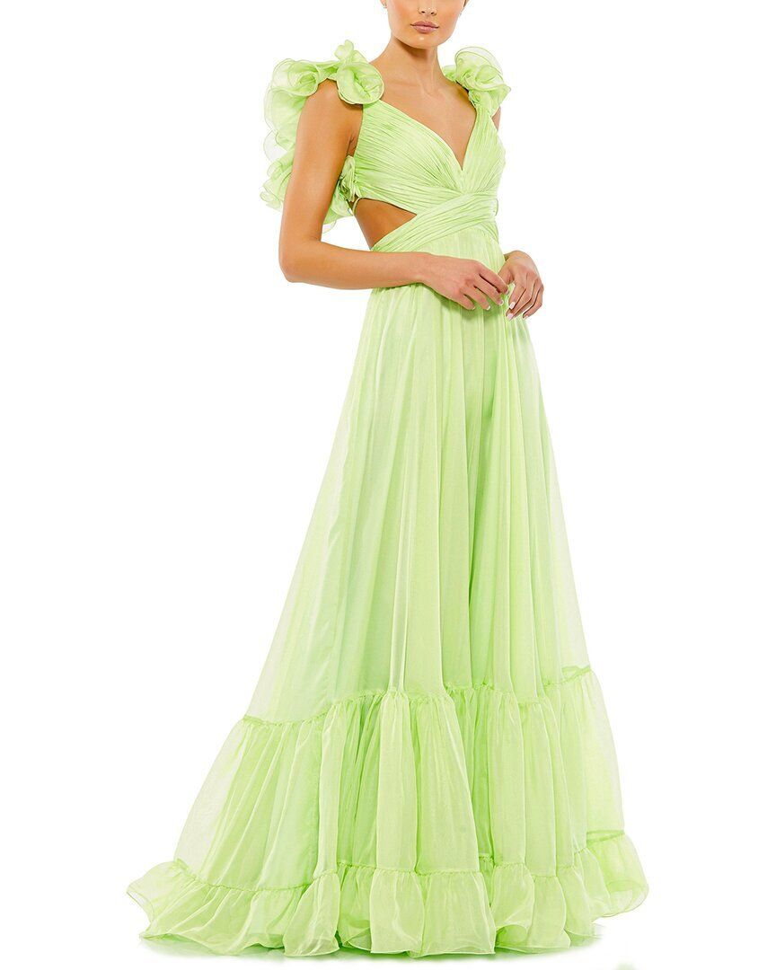 쉬폰 드레스 Mac Duggal Ruffle Chiffon Gown 1452212501