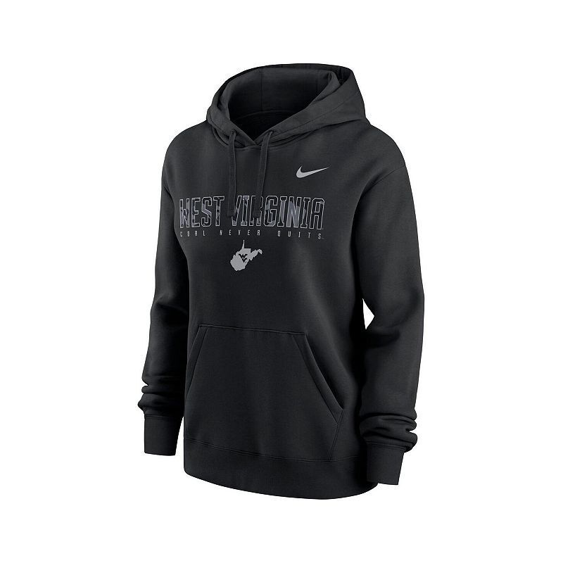여성 블랙 웨스트 버지니아 풀오버 후디 Women's Black West Virginia Mountaineers Coal Never Quits Pullover Hoodie 20783124 Black