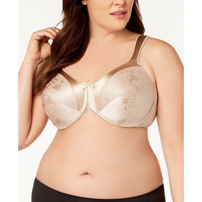 새틴 컴포트 스트랩 브라 Minimizer Satin Tracings Comfort Strap Underwire Bra 3562 3239 Nude (Nude 5)