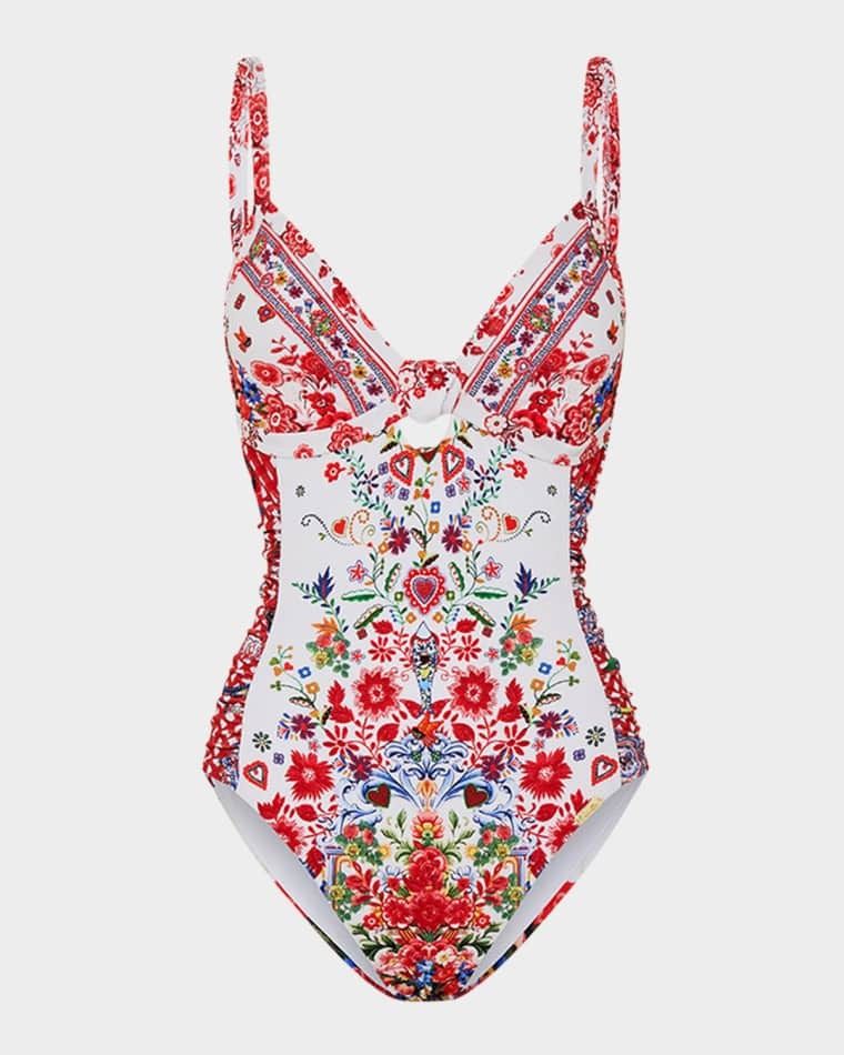 벨트 패널드 수영복 Faith, Luck & Justice Knot Front Panelled One-Piece Swimsuit prod280000058FAITH LUCK