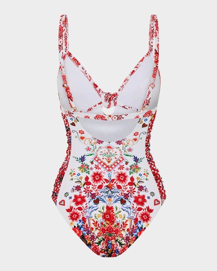 벨트 패널드 수영복 Faith, Luck & Justice Knot Front Panelled One-Piece Swimsuit prod280000058FAITH LUCK
