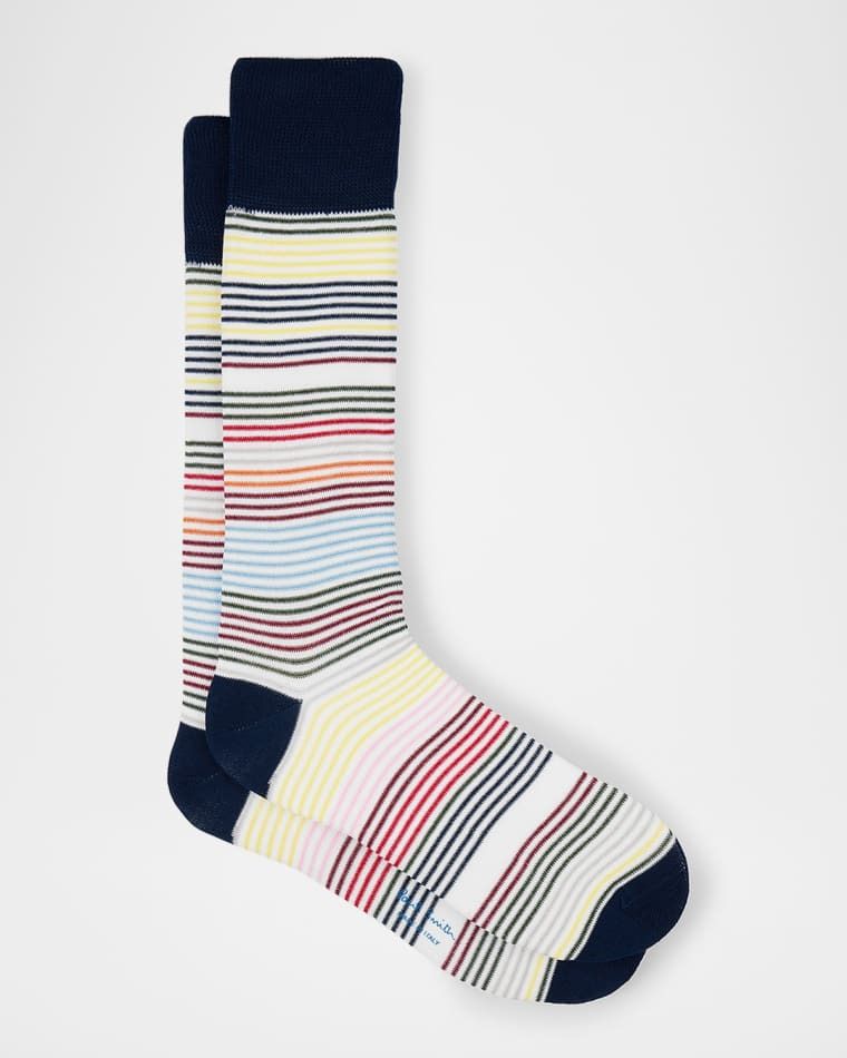 남성 시그니처 슬림 스트라이프 크루넥 삭스 Men's Idris Signature Thin Stripe Crew Socks prod277150015STRIPED