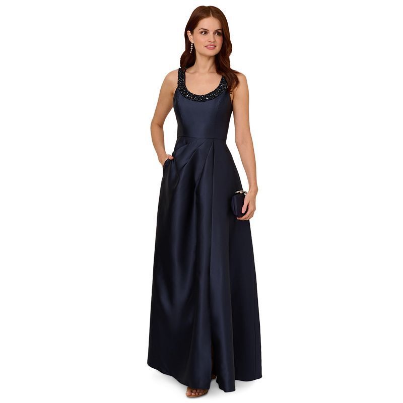 여성 민소매 드레스 Women's Embellished-Neck Sleeveless Gown 20809657 Midnight