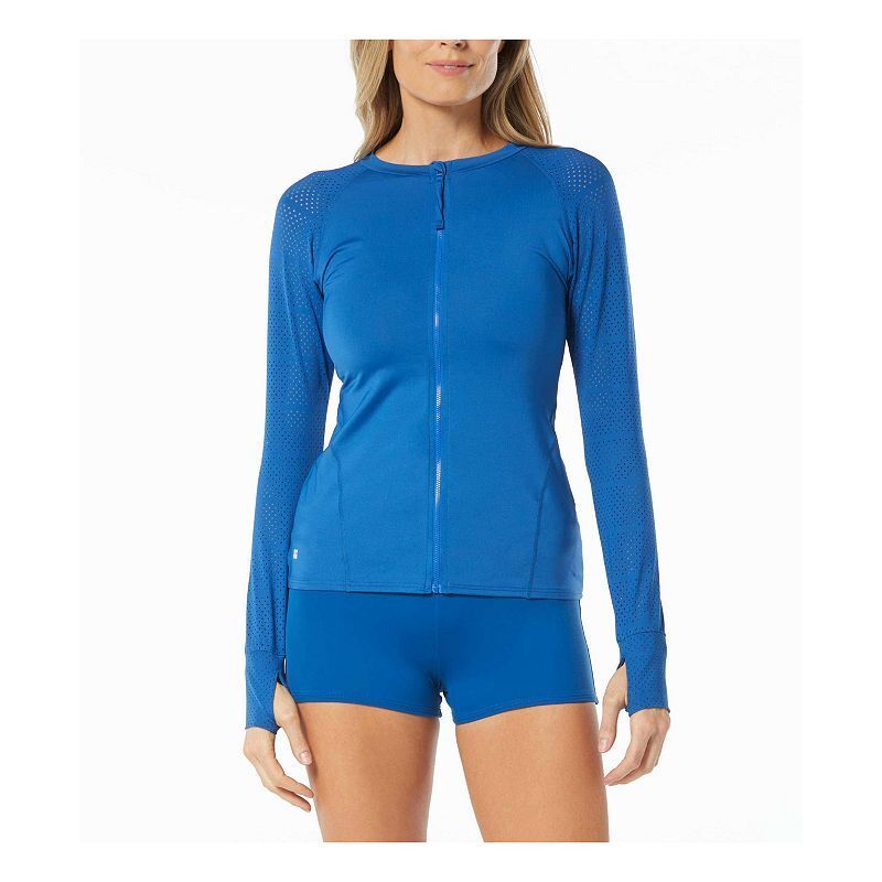 아바 집업 Ava Zip Front Rash Guard 18513096 435 blue bliss