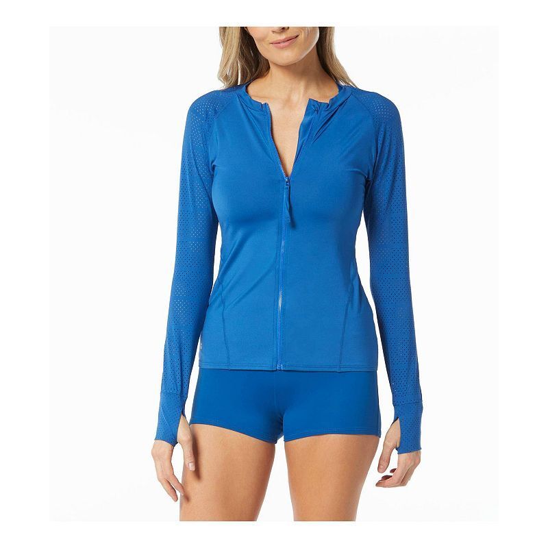 아바 집업 Ava Zip Front Rash Guard 18513096 435 blue bliss
