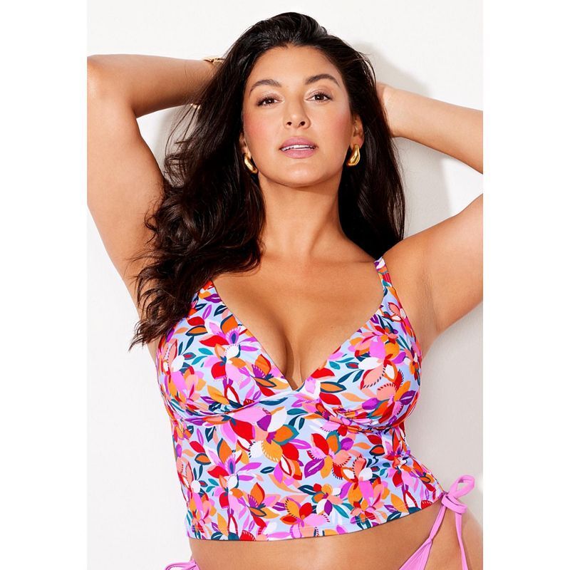 에센셜 크롭 탑 Plus Size Essential Cropped Tankini Top 21325880 Mod bloom