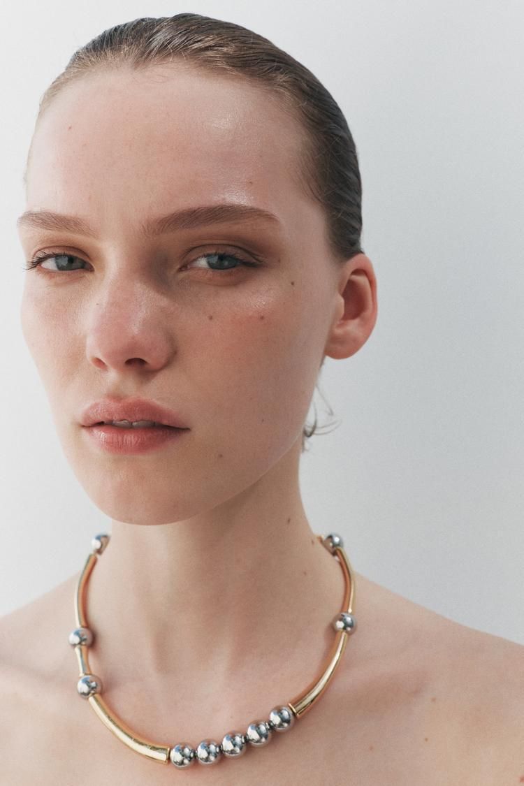 목걸이 메탈 NECKLACE WITH METAL PIECES 415178041
