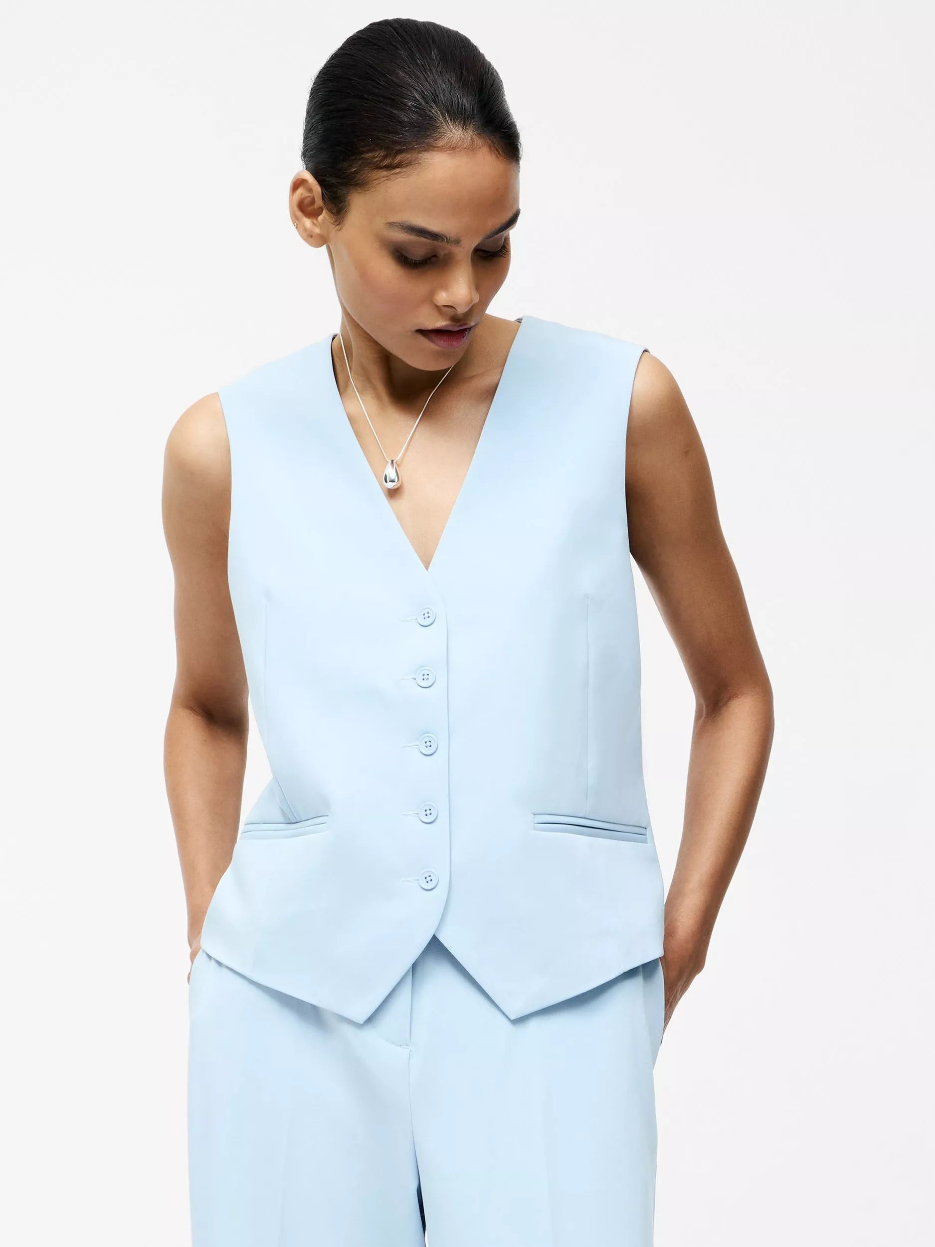 테일러드 조끼 코트 Angie Tailored Waistcoat 112983913 Sky Blue