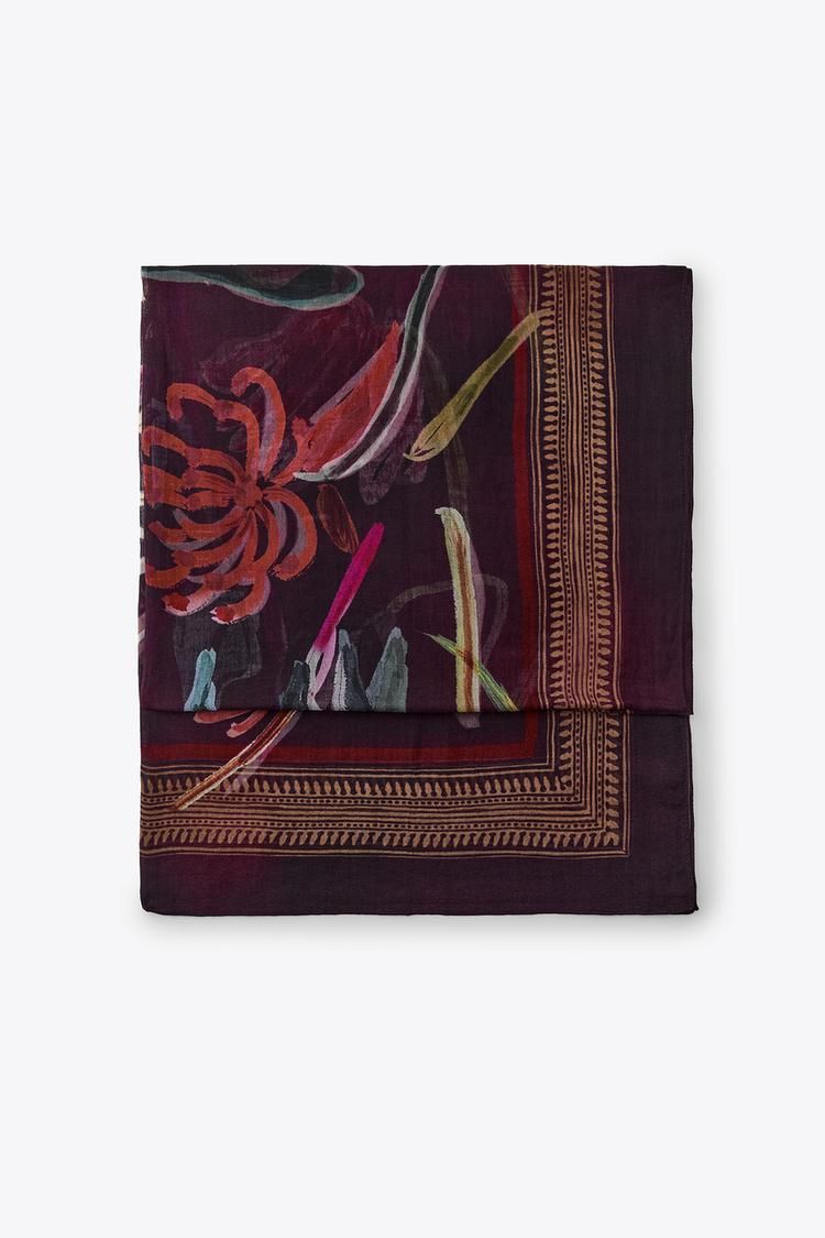 플로랄 프린트 포켓 스퀘어 FLORAL PRINT POCKET SQUARE 414015295