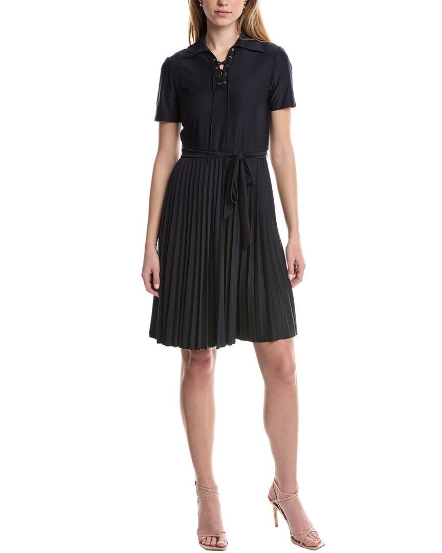 플리츠 미디 드레스 Sharagano Pleated Midi Dress 1050214222