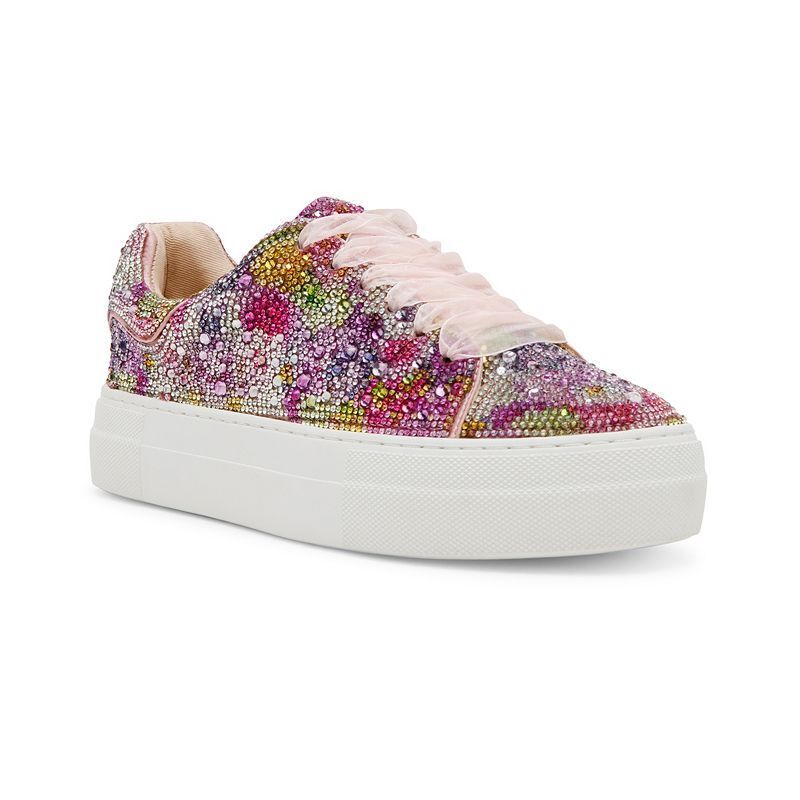 레이스업 플랫폼 스니커즈 Betsey Johnson Sidny Lace-Up Rhinestone Platform Sneakers 13562151 Bright Floral