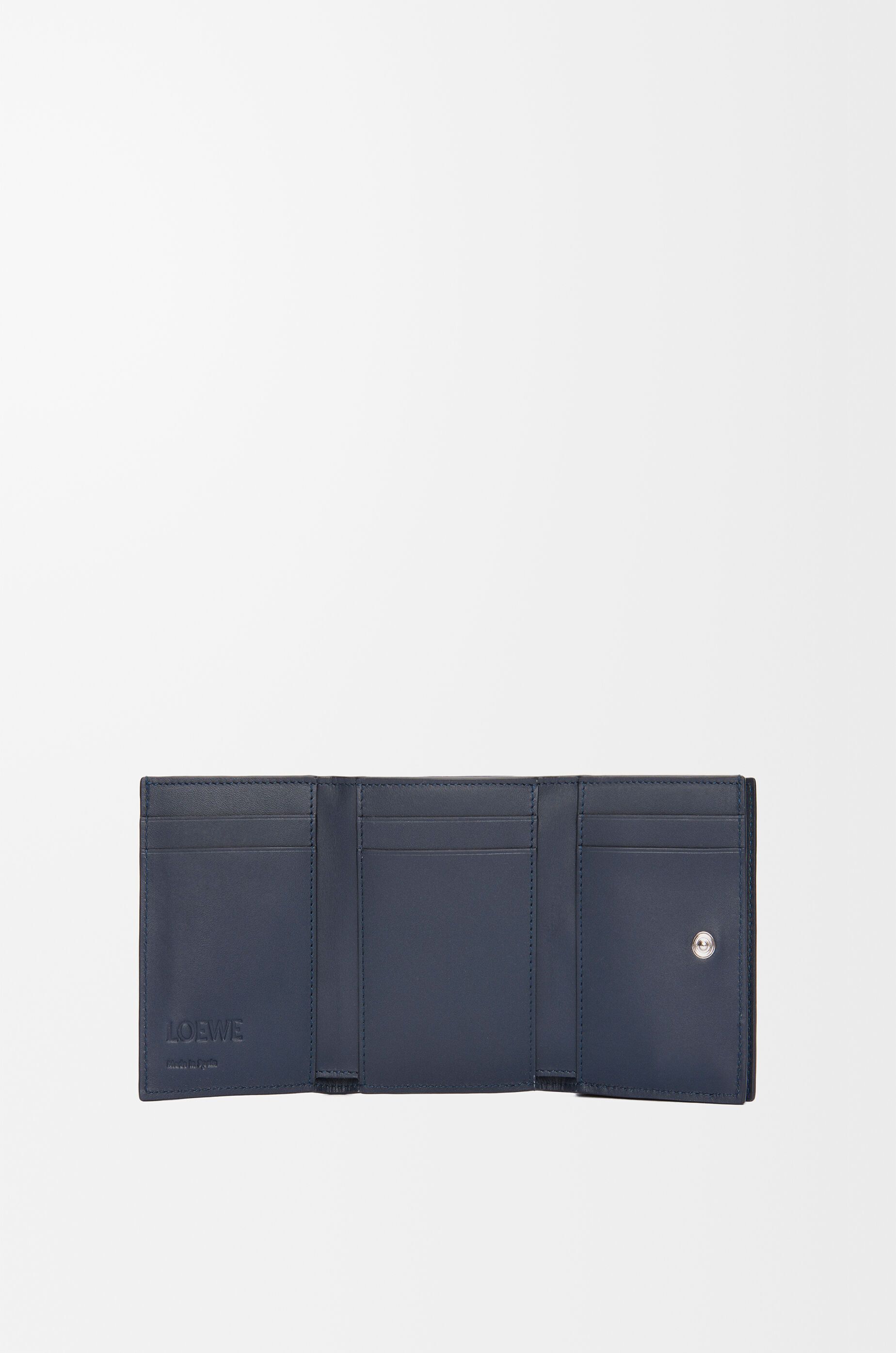 지갑 새틴 카프스킨 Trifold wallet in satin calfskin C565TR2X04 Deep Navy