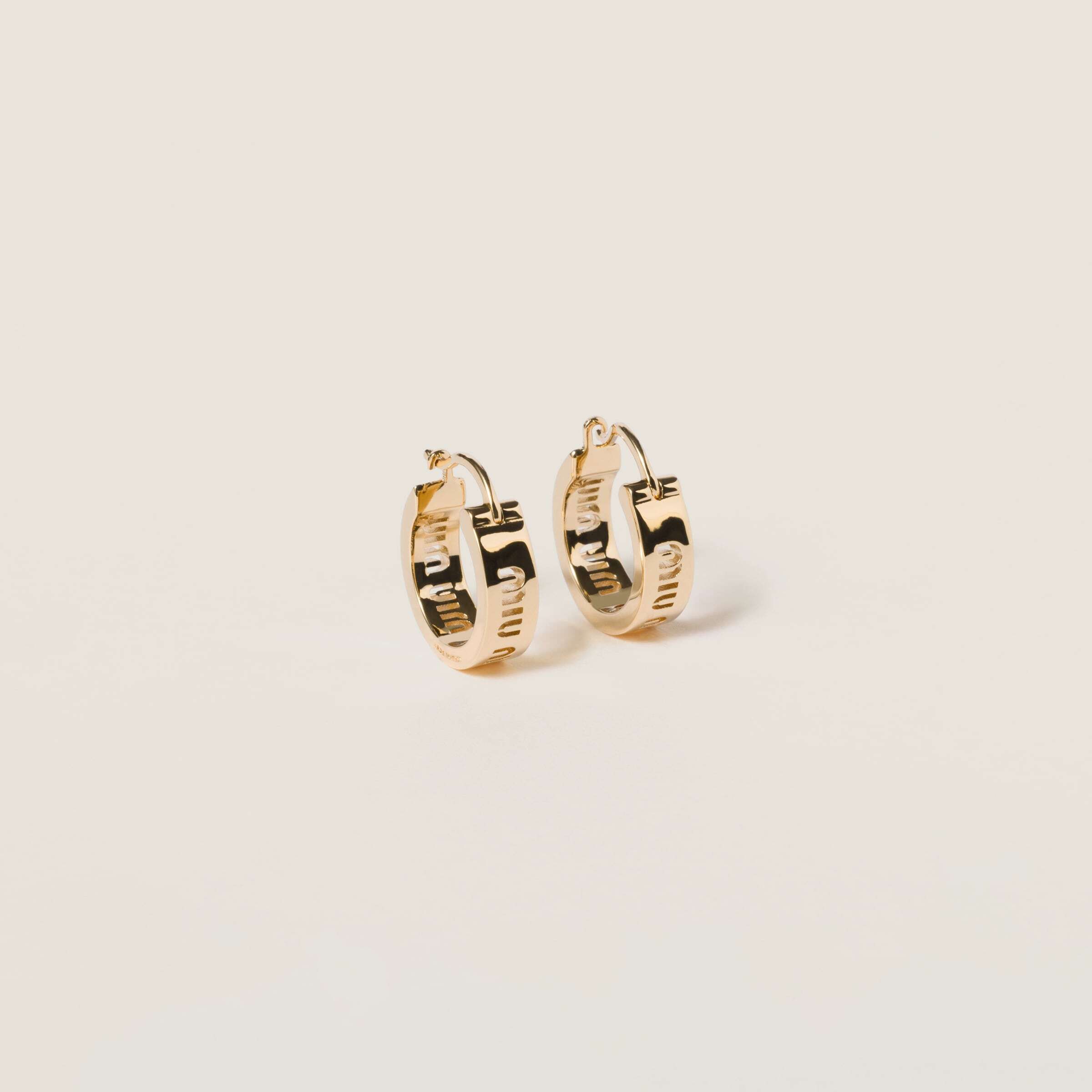 스몰 후프 링 귀걸이 로고 Small hoop earrings with logo 5IO133 2DTU F0056