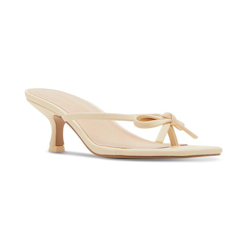 샬롯 보우 스카프 트윌리 드레스 샌들 Charlotte Kitten-Heel Bow Dress Sandals 20717090 Butter