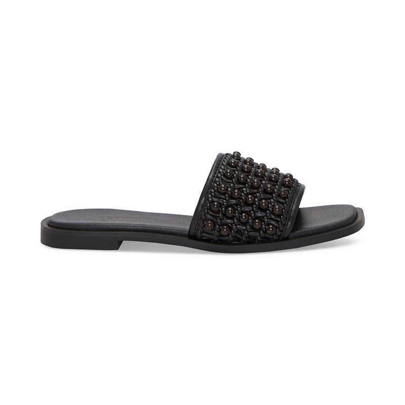 여성 슬리퍼 플랫 샌들 Women's Gidya Beaded Slide Flat Sandals 20461932 Black/Brown Beads