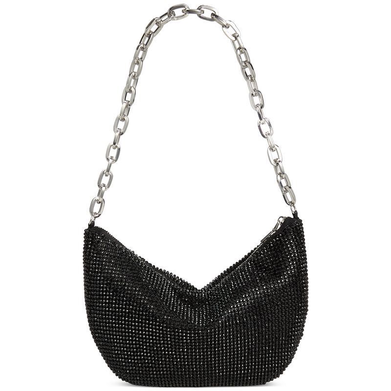 다이아몬드 메쉬 스몰 체인 호보백 Crescent Diamond Mesh Small Chain Hobo, Created for Macy's  15523602 Black