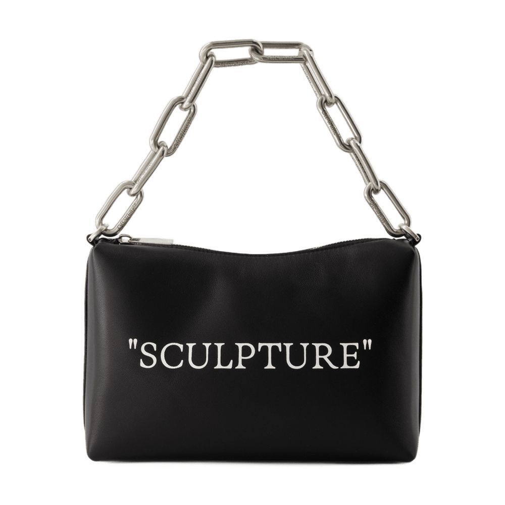 오프화이트 SCULPTURE 파우치 블랙 실버