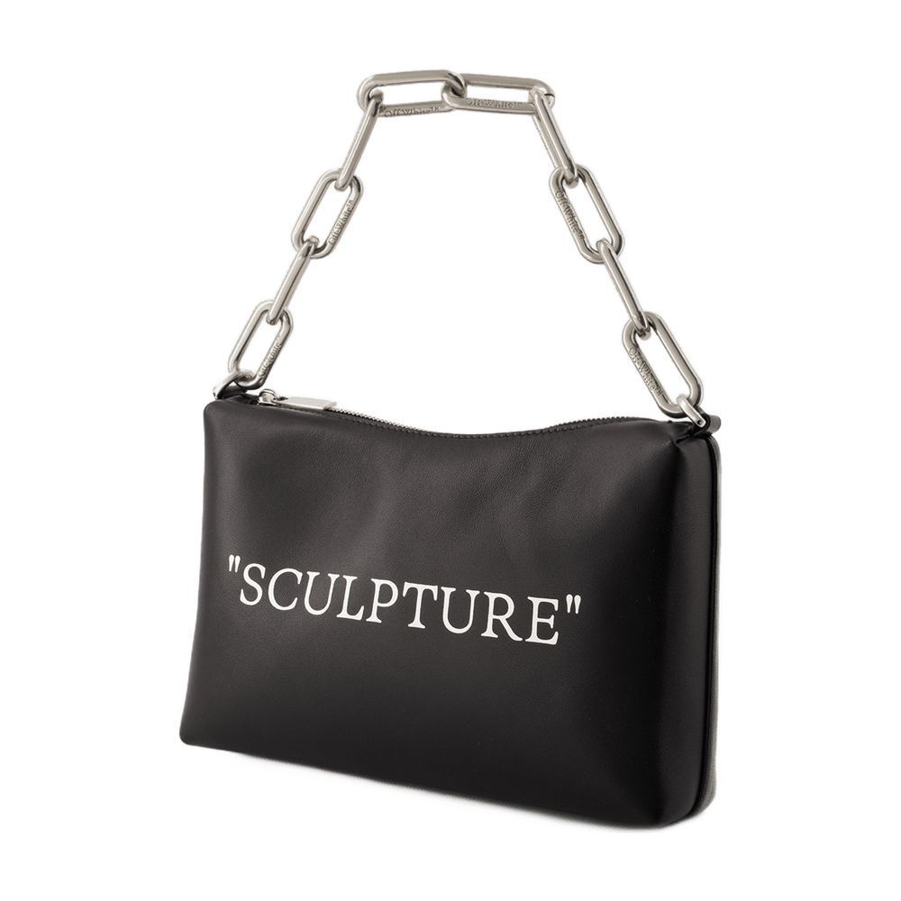 오프화이트 SCULPTURE 파우치 블랙 실버