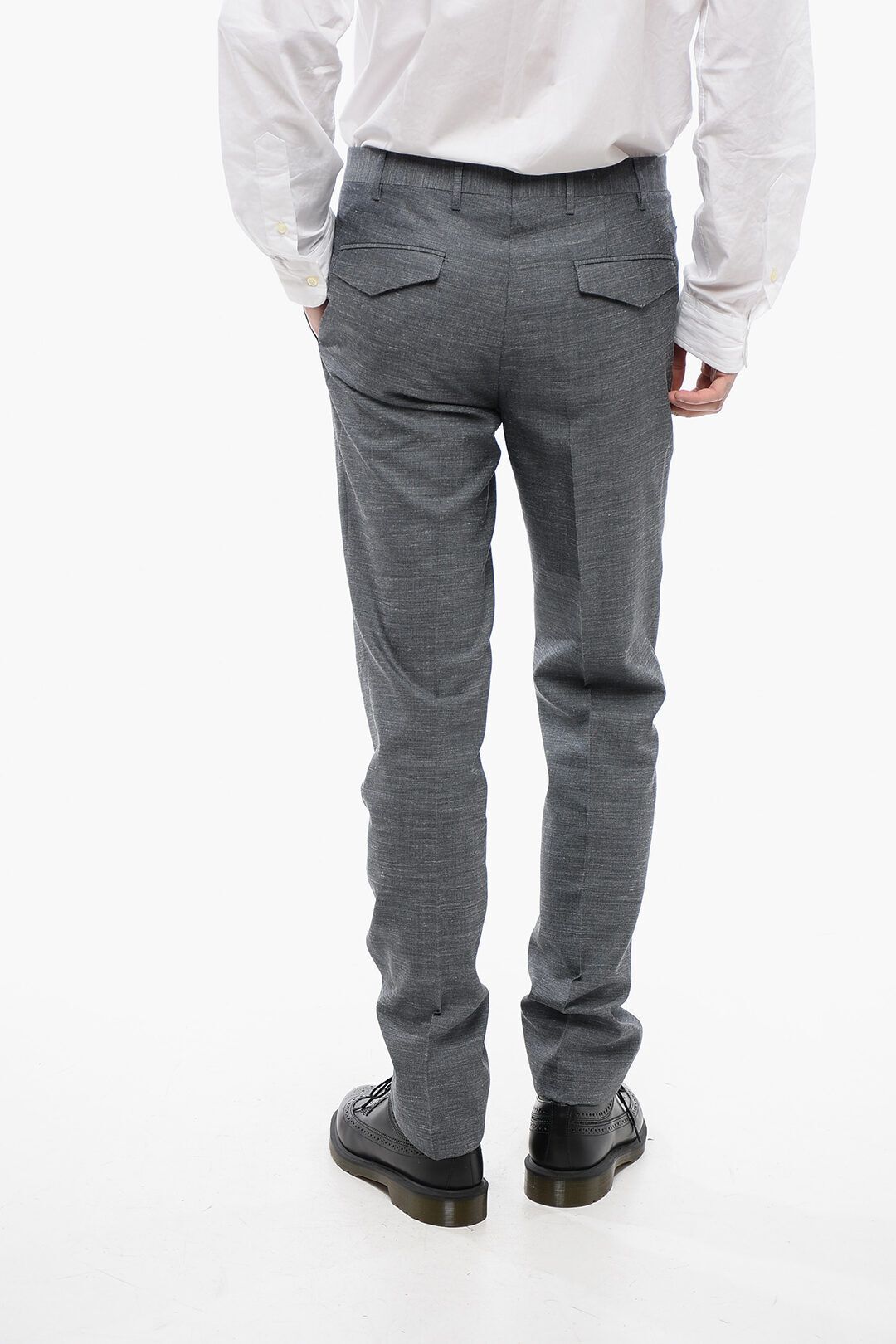 팬츠 벨트 Silk-blended LEADER Pants with Belt Loops 617984