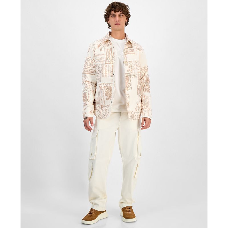 남성 셔츠 자켓 Men's Bandana-Print Shirt Jacket 19879424 Vanilla Urban Sky Bandana