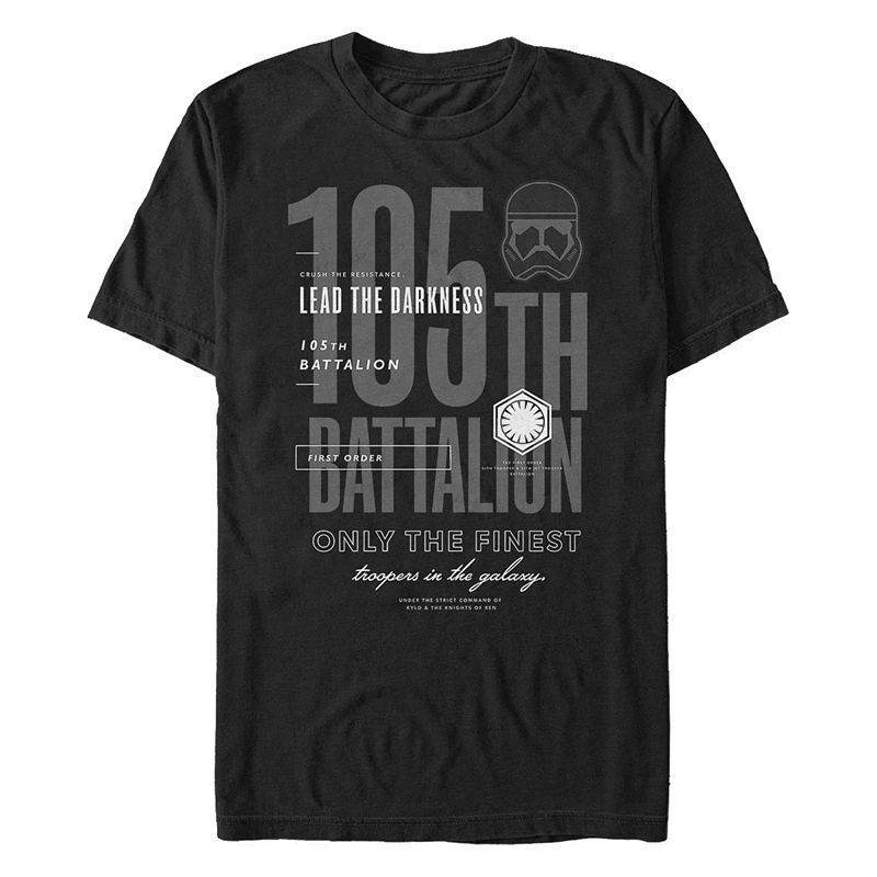 별 남성 더 티셔츠 Star Wars Men's Episode IX 105th Battalion Finest Troopers in The Galaxy T-shirt 10320700 Black