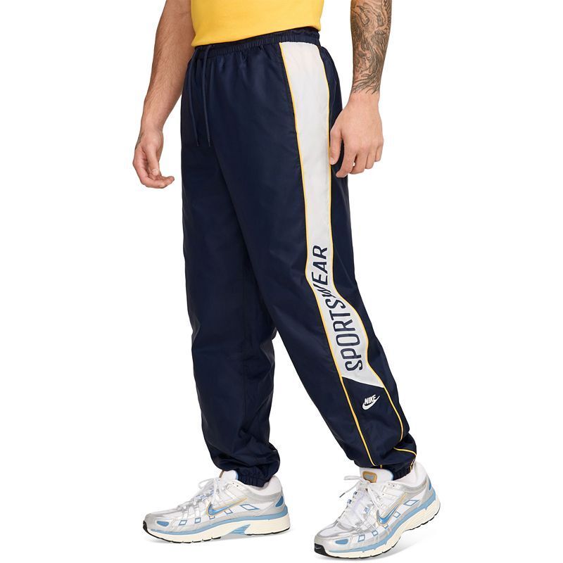 클럽 남성 드로우스트링 우븐 사이드 스트라이프 조거 팬츠 Club Men's Drawstring Woven Side Stripe Jogger Pants 18693249 Obsidn/ptn