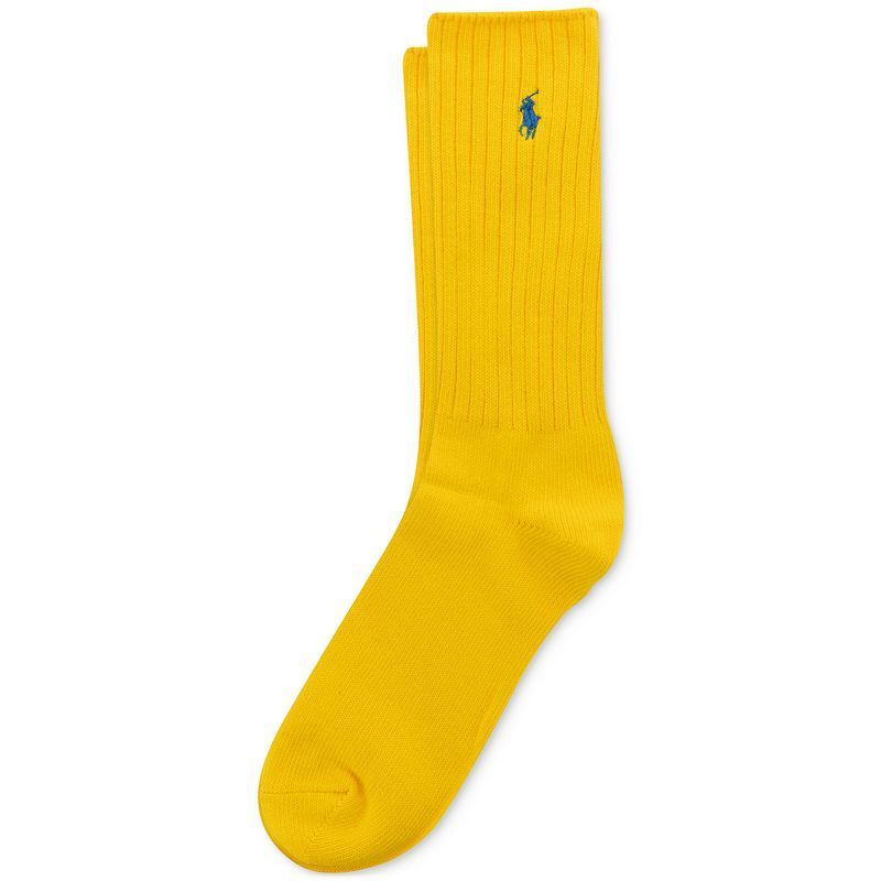 남성 코튼 크루넥 삭스 Men's Cotton Rib Crew Socks 21000786 Yellow