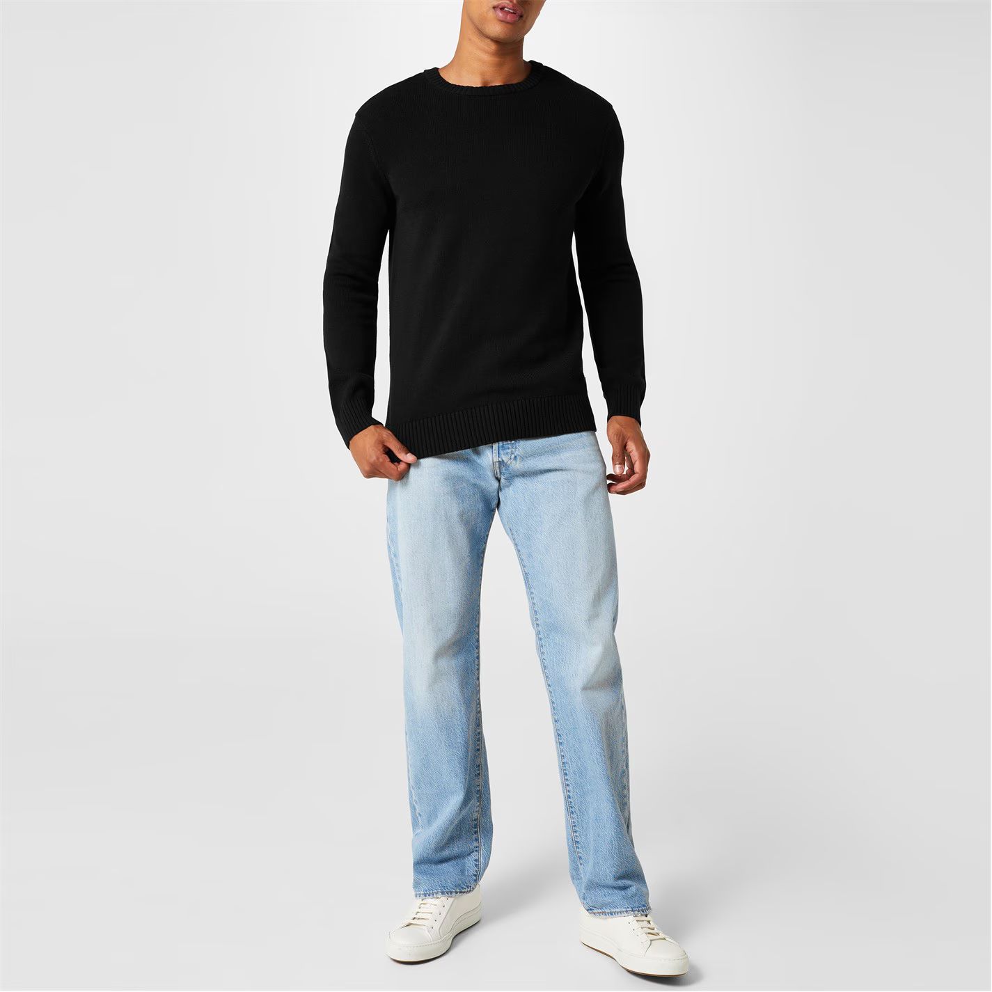 니트 점퍼 남성 블랙 Galaxade Knit Jumper Mens Black 55864903