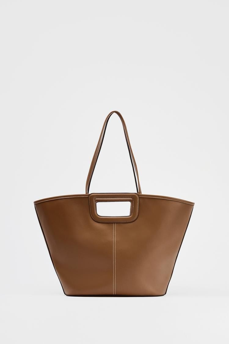 맥시 토트 가방 MAXI TOPSTITCHED TOTE BAG 415404184
