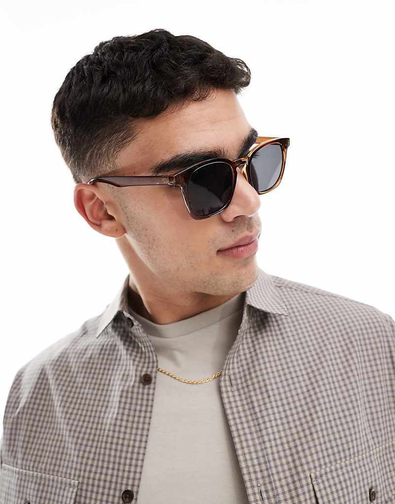 브라운 Runde Retro-Sonnenbrille in Braun mit getonten Glasern 207552156BRAUN
