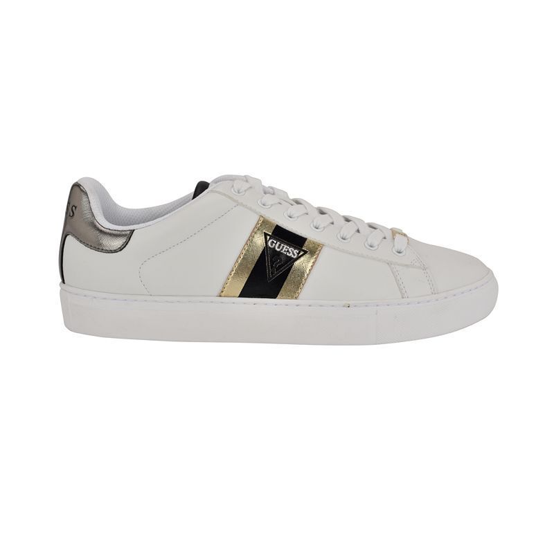 남성 라운드 레이스 업 스니커즈 Men's Bertell Round Toe Lace Up Fashion Sneakers 21069409 White, Metallic multi