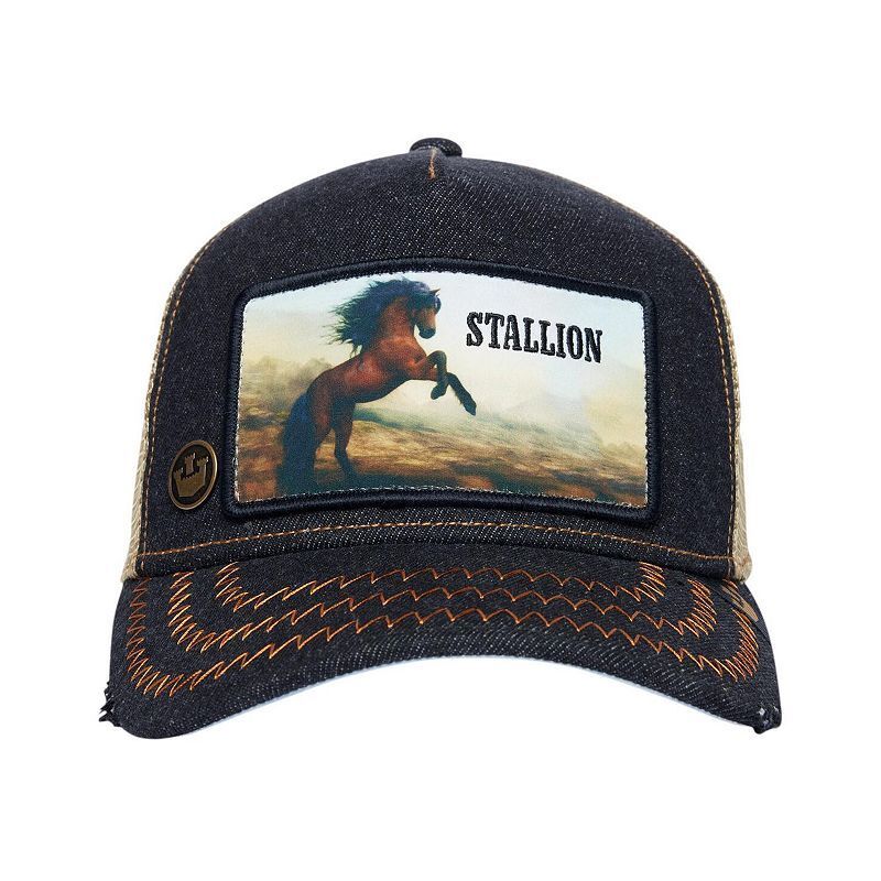 남성 차콜 로데오 조절 가능 모자 Men's Charcoal Rodeo Stallion Trucker Adjustable Hat 21097125 Charcoal
