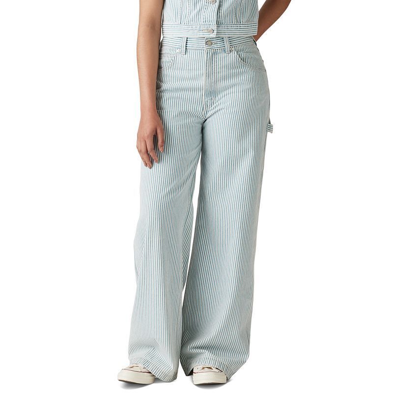 여성 배기 코튼 데님 Women's Cinch Baggy Carpenter Cotton Jeans 20583434 Handy Woman