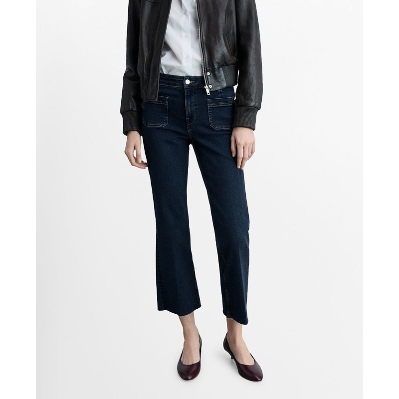 여성 플레어 크롭 데님 Women's Flared Cropped Jeans 20758752 Dark Blue