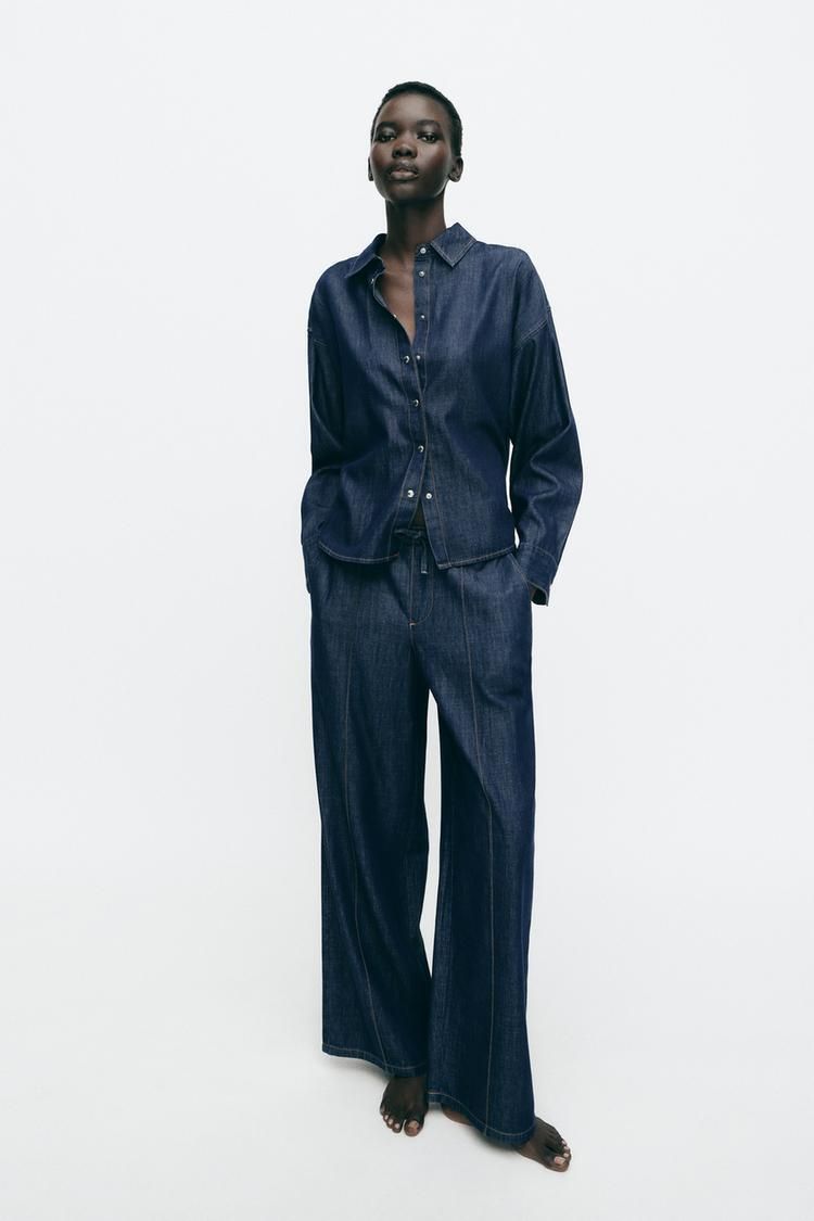 조거 데님 Z1975 HIGH-WAIST WIDE-LEG JOGGER JEANS 419332921