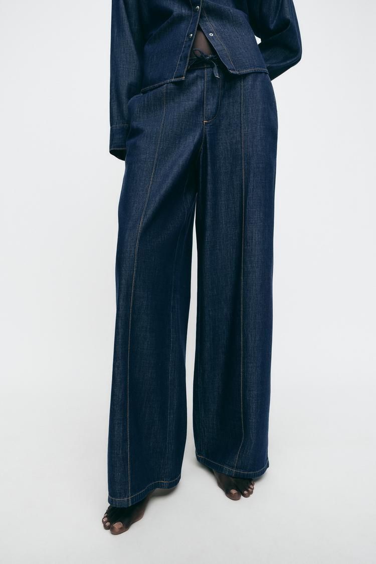 조거 데님 Z1975 HIGH-WAIST WIDE-LEG JOGGER JEANS 419332921
