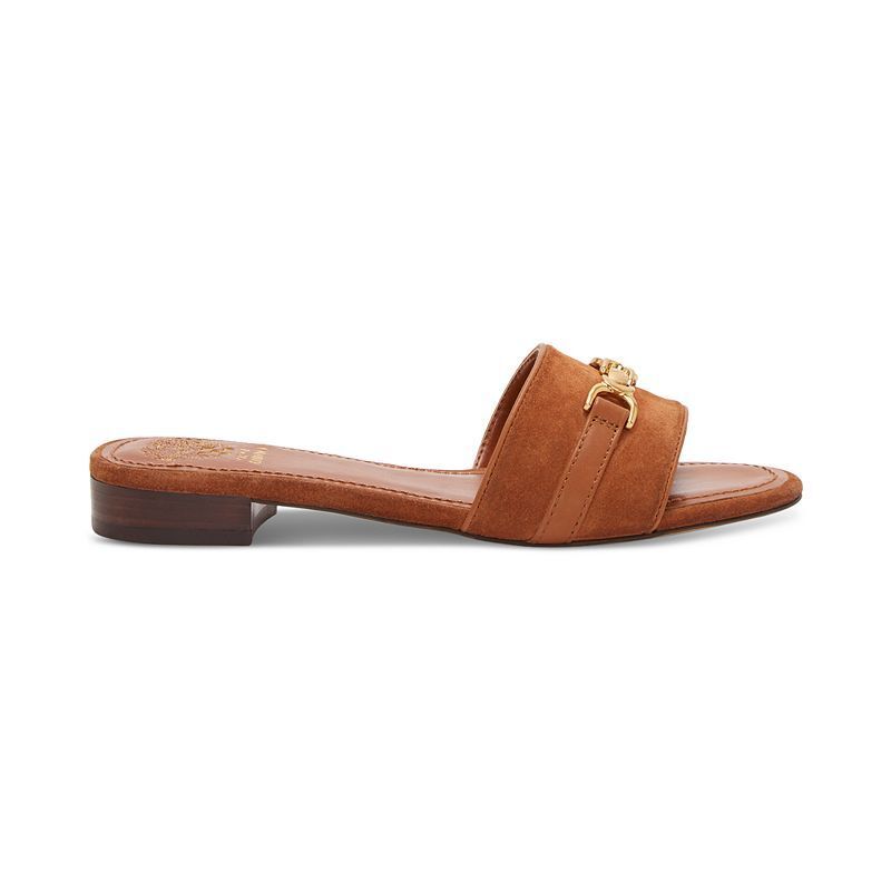 여성 홀스빗 슬리퍼 샌들 Women's Maxine Horsebit Slide Sandals 20485193 Carmello Brown Suede