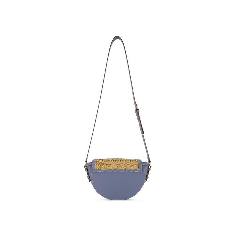 크로스백 플랩 가방 Raffia/PU Crossbody Flap Bag 20977029 Navy