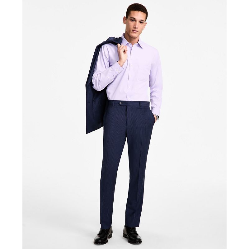 남성 울 스트래치 수트 팬츠 Men's Pinstriped Wool-Blend Stretch Classic-Fit Suit Separates Pant 19836265 Navy