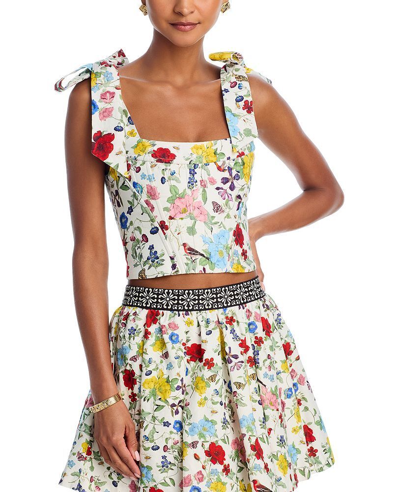 숄더 보우 스카프 트윌리 뷔스티에 탑 Clara Shoulder Bow Bustier Top 5480438