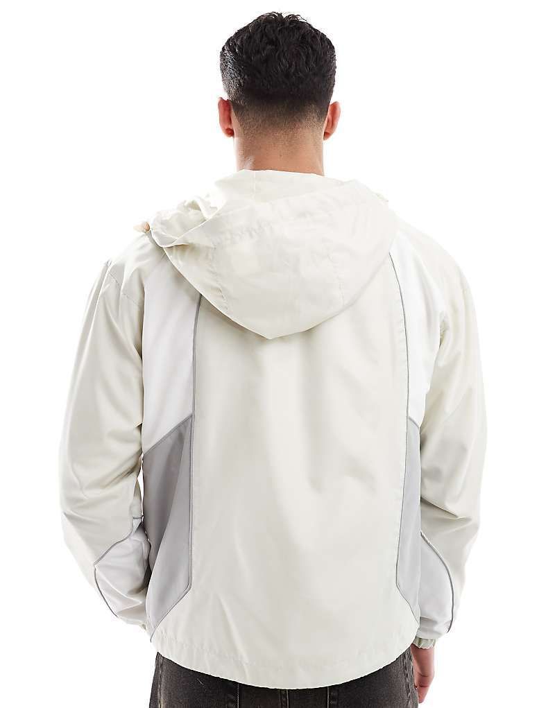 베이지 Trainingsjacke in Beige mit Einsatzen 208055695BEIGE