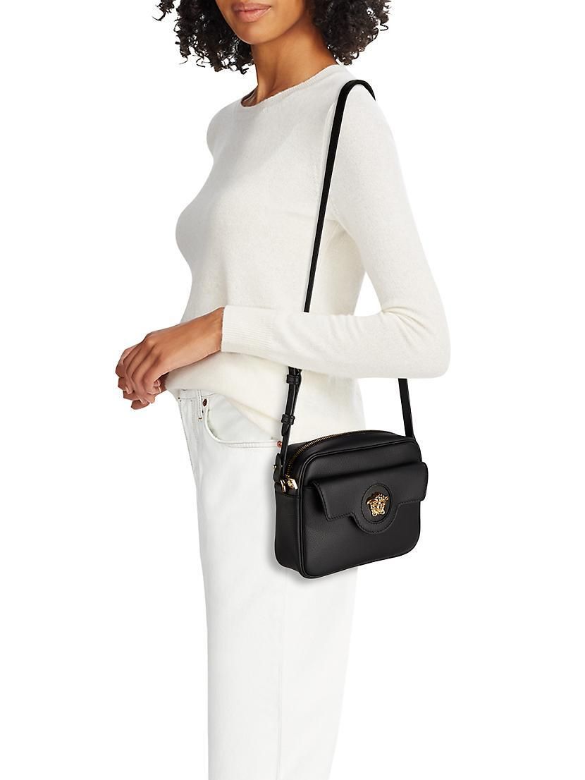메두사 가죽 카메라 숄더 가방 Medusa Leather Camera Shoulder Bag 0400022356099 BLACK VERSACE GOLD