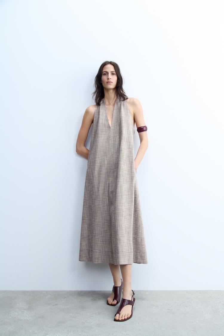 컬렉션 미디 드레스 ZW COLLECTION HALTER MIDI DRESS 430845013